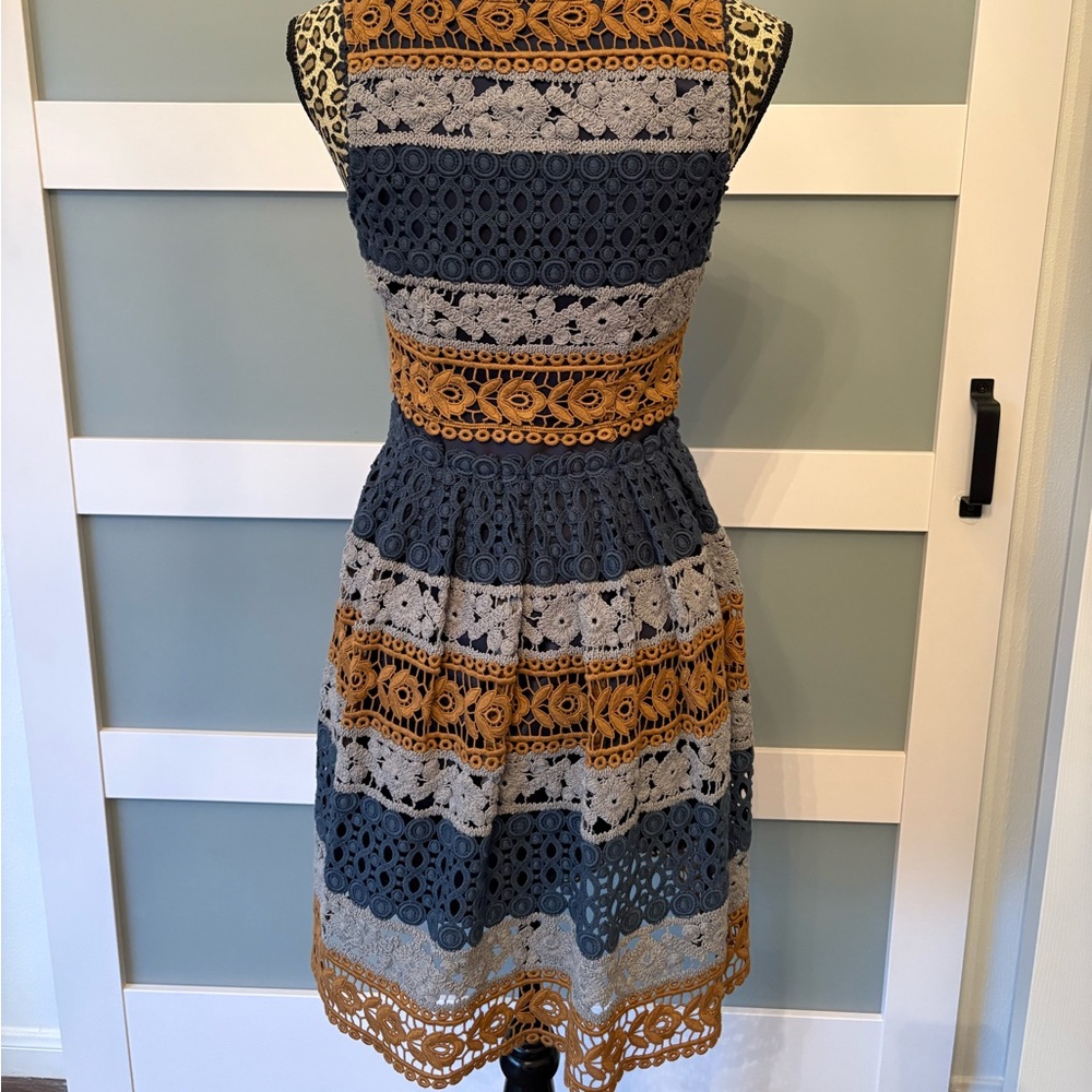 Maeve Multicolor Lace Midi Dress - Picture 3 of 7